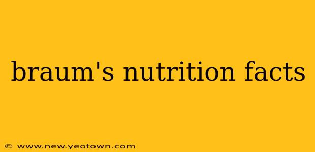 braum's nutrition facts