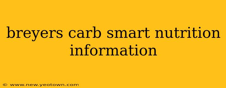 breyers carb smart nutrition information