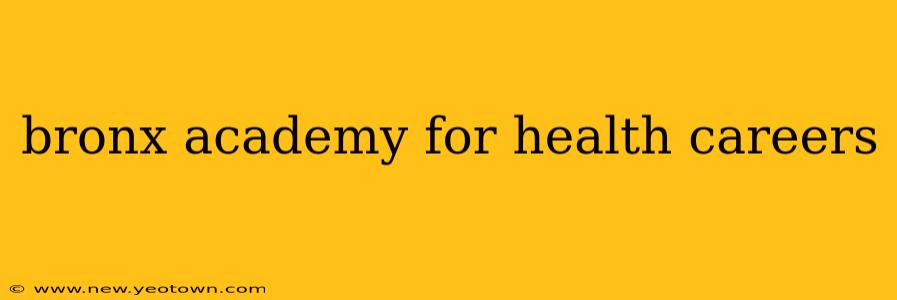 bronx academy for health careers
