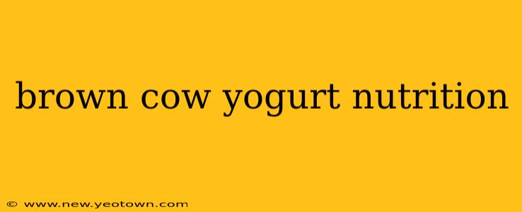 brown cow yogurt nutrition