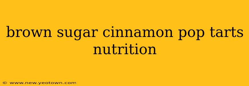 brown sugar cinnamon pop tarts nutrition