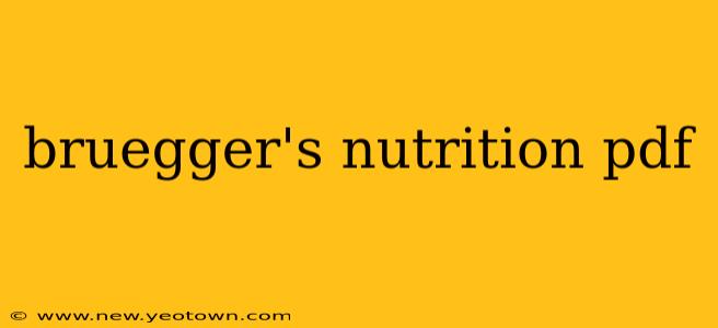 bruegger's nutrition pdf