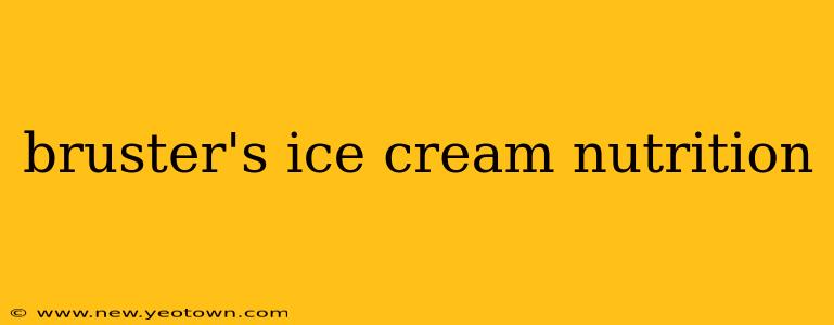 bruster's ice cream nutrition