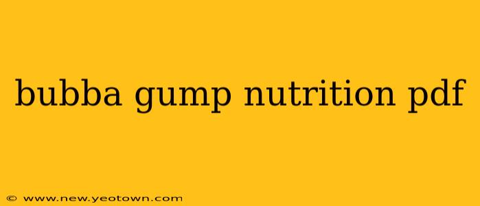 bubba gump nutrition pdf