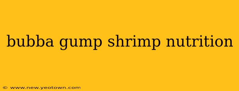 bubba gump shrimp nutrition
