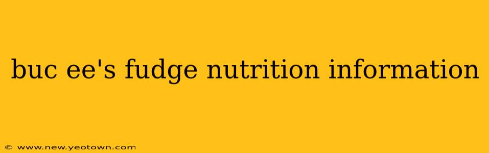 buc ee's fudge nutrition information