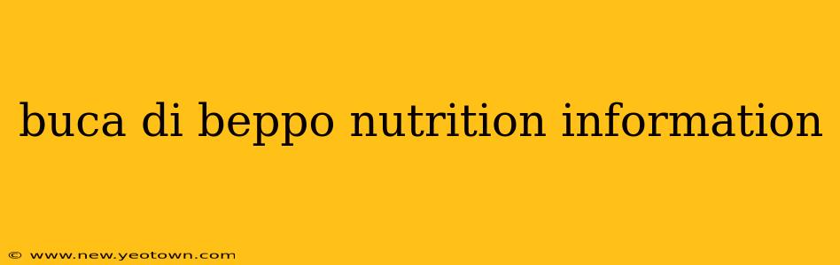 buca di beppo nutrition information