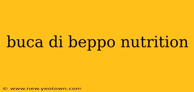 buca di beppo nutrition