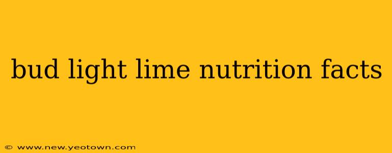 bud light lime nutrition facts