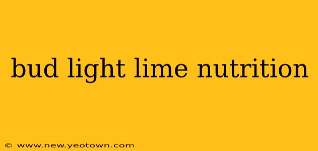 bud light lime nutrition