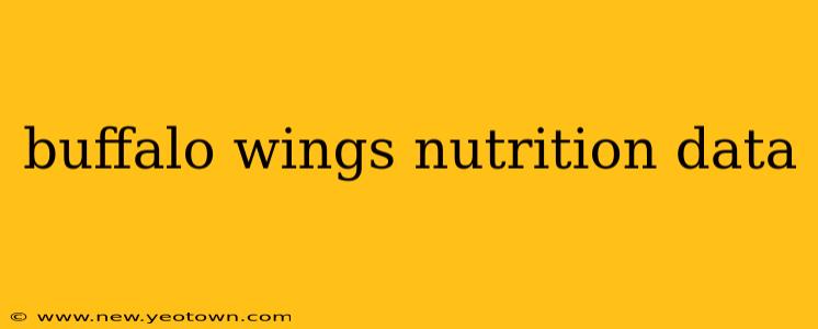 buffalo wings nutrition data