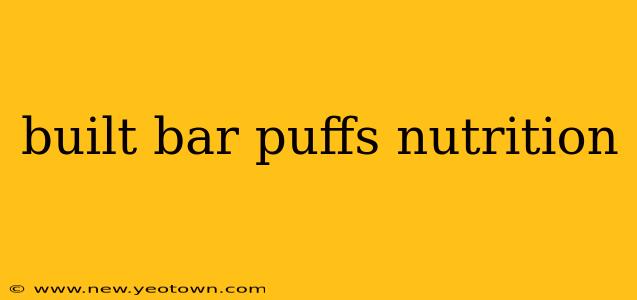 built bar puffs nutrition