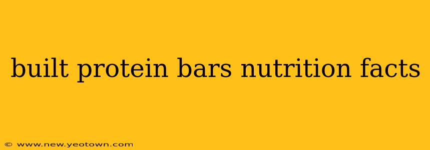 built protein bars nutrition facts