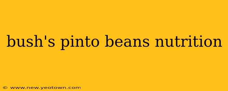 bush's pinto beans nutrition