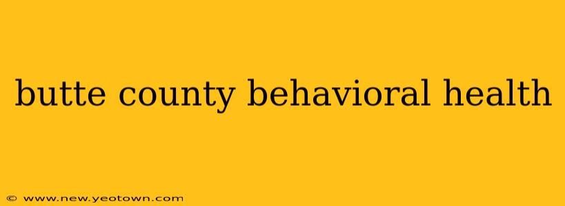 butte county behavioral health