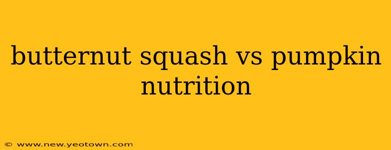 butternut squash vs pumpkin nutrition