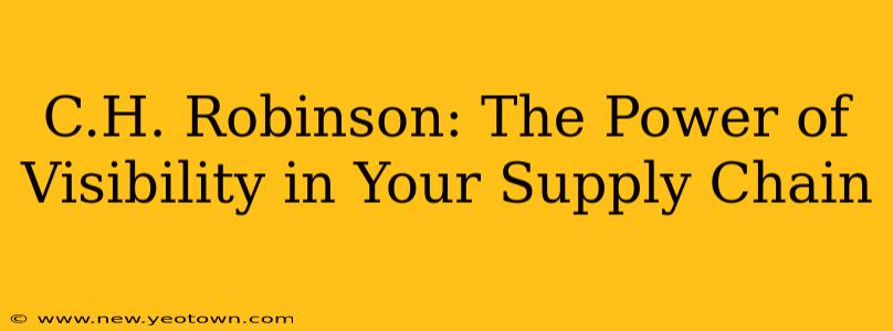 C.H. Robinson: The Power of Visibility in Your Supply Chain