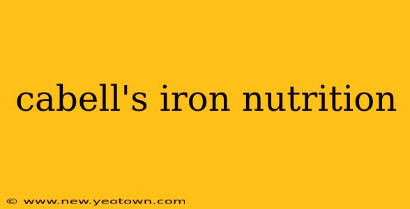cabell's iron nutrition