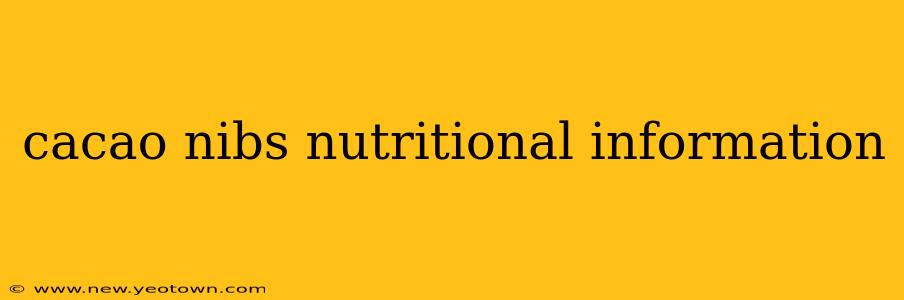 cacao nibs nutritional information