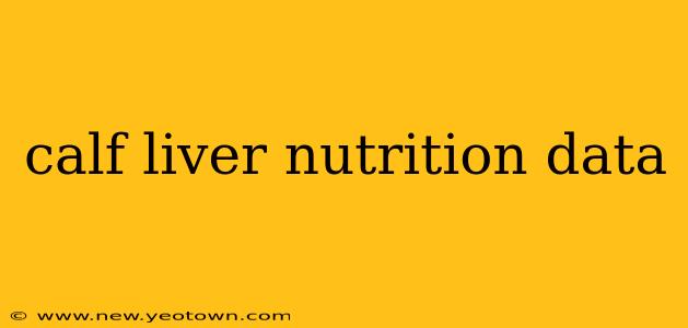 calf liver nutrition data