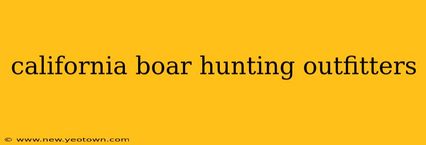california boar hunting outfitters