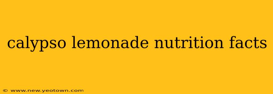 calypso lemonade nutrition facts