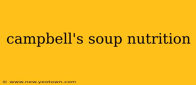campbell's soup nutrition