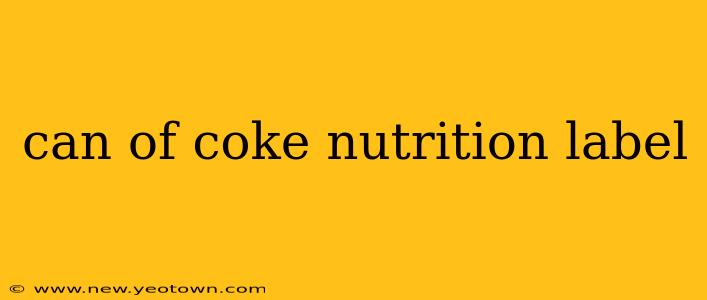 can of coke nutrition label