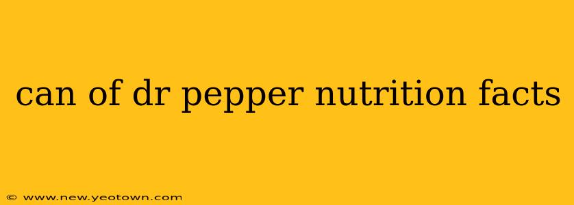 can of dr pepper nutrition facts