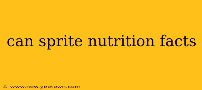 can sprite nutrition facts