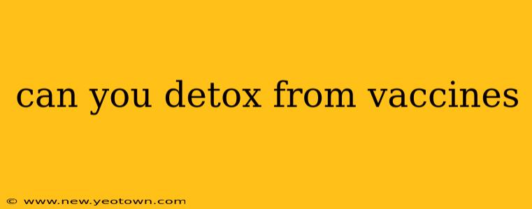 can you detox from vaccines