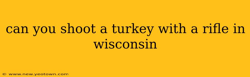 can you shoot a turkey with a rifle in wisconsin