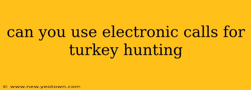 can you use electronic calls for turkey hunting