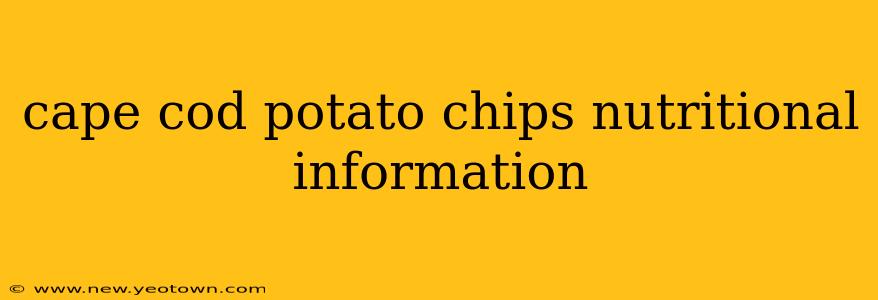 cape cod potato chips nutritional information