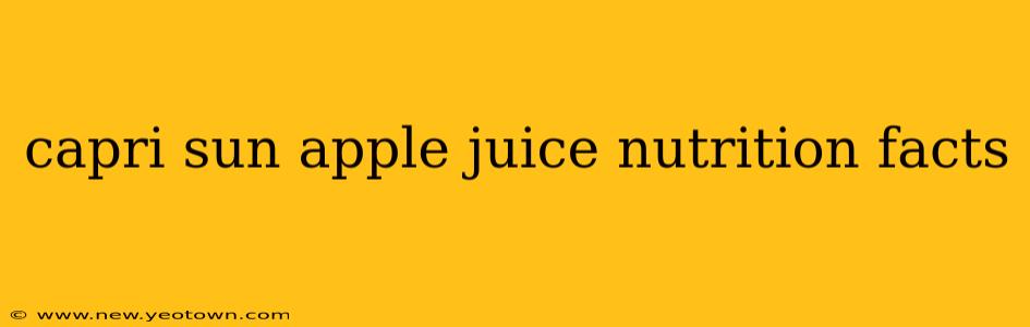 capri sun apple juice nutrition facts