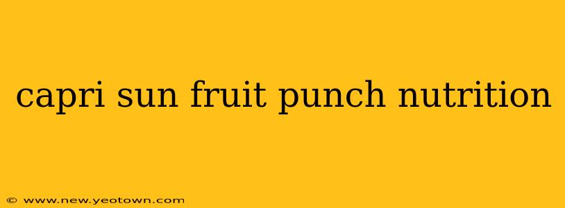 capri sun fruit punch nutrition