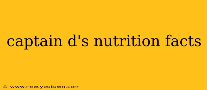 captain d's nutrition facts