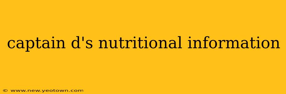 captain d's nutritional information