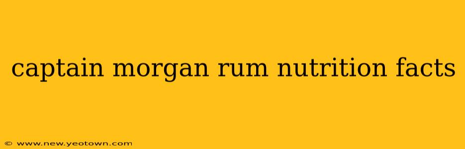 captain morgan rum nutrition facts