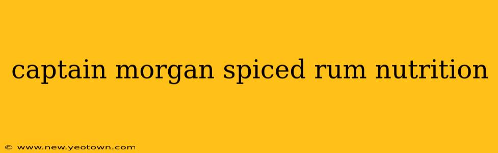 captain morgan spiced rum nutrition