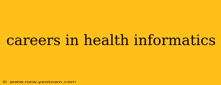 careers in health informatics