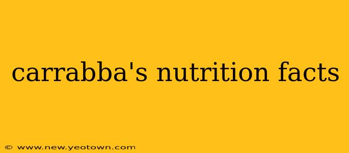carrabba's nutrition facts