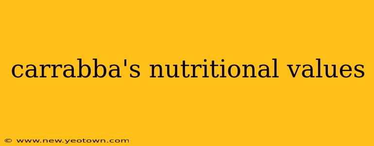 carrabba's nutritional values