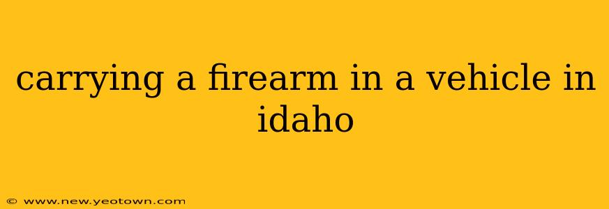 carrying a firearm in a vehicle in idaho