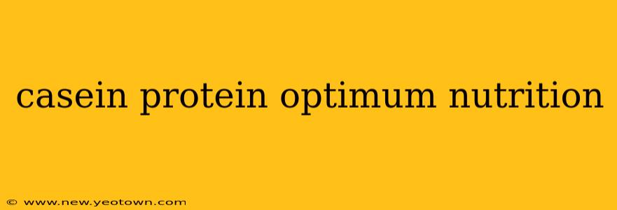 casein protein optimum nutrition