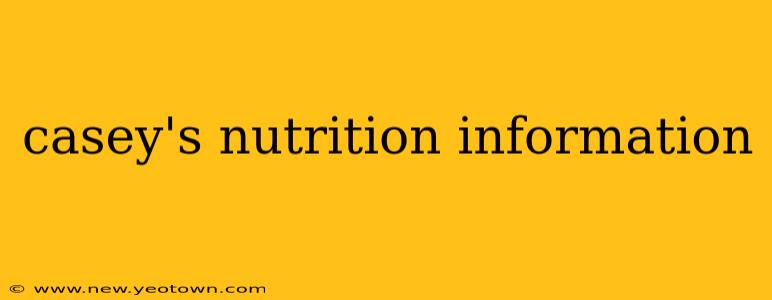 casey's nutrition information