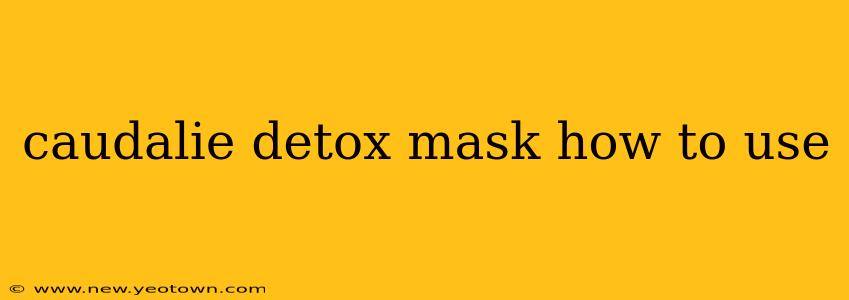 caudalie detox mask how to use