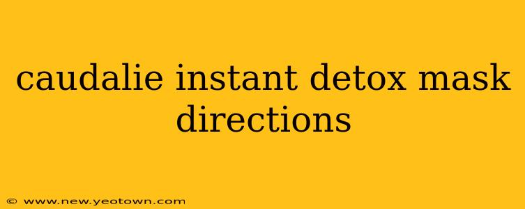 caudalie instant detox mask directions
