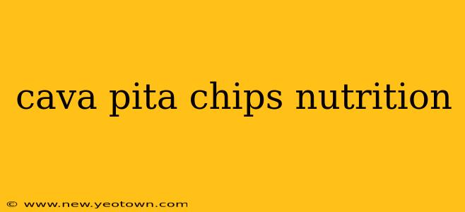 cava pita chips nutrition