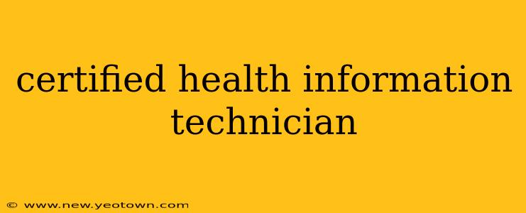 certified health information technician